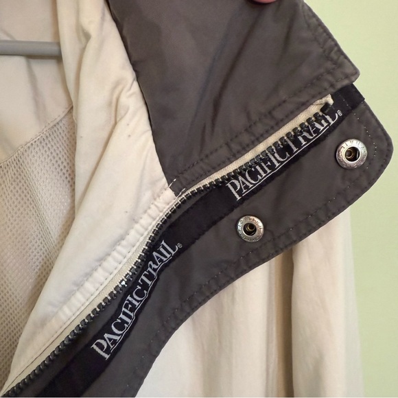 Pacific Trail Cream Outerwear men’s jacket wind breaker hooded size XL - Picture 4 of 11